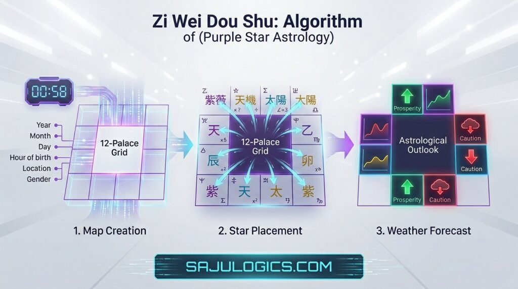 13. The Royal Star: Understanding Purple Star (Zi Wei) in Destiny Analysis Zi Wei Dou Shu Destiny Algorithm Infographic - SajuLogics.com